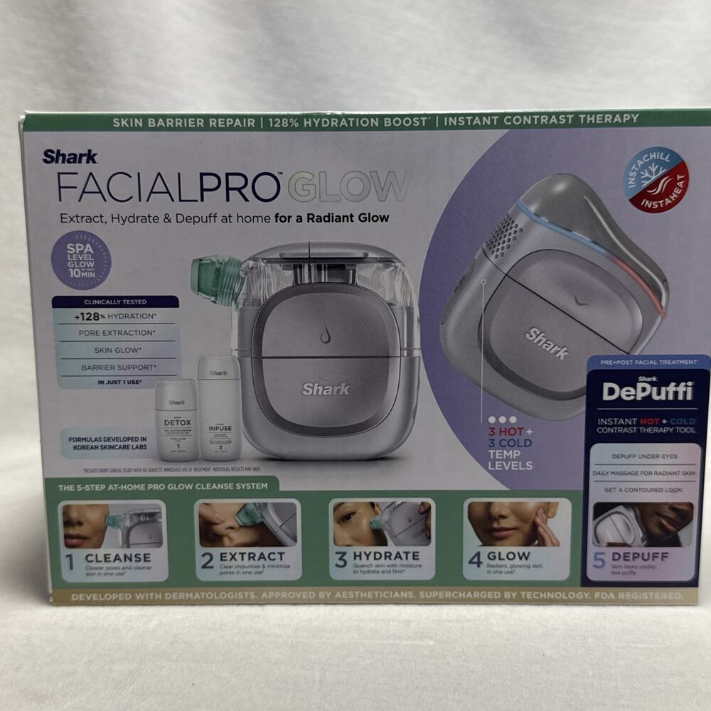 Shark FacialPro Glow at Home Hydro Powered Facial System FH320PL Open Box - Picture 4 of 16
